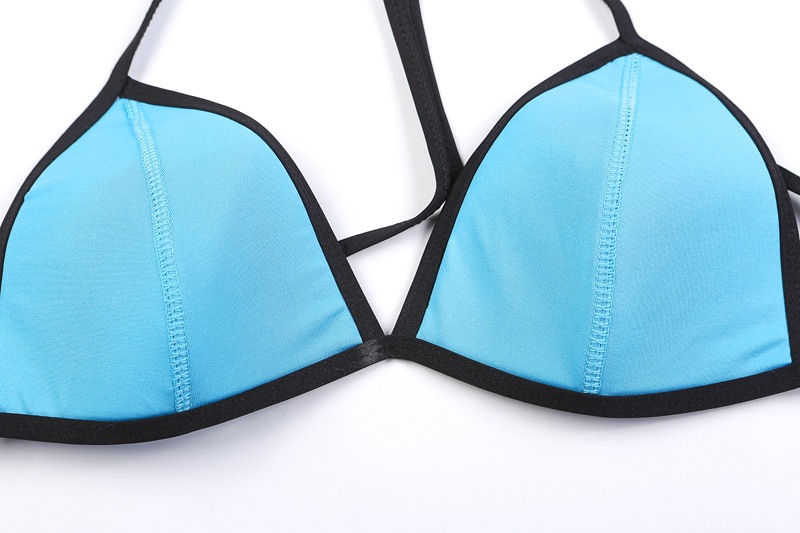 F4310-1  Neoprene bikini in Pastel Bright Blue